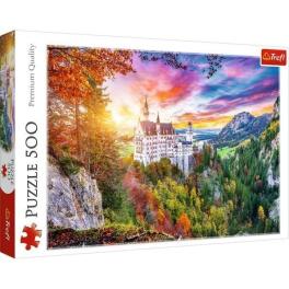 Puzzle 500 Widok na zamek Neuschwanstein TREFL