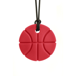 BASKETBALL - Gryzak, Naszyjnik w kształcie Piłki Bejsbolowej - bordowy
