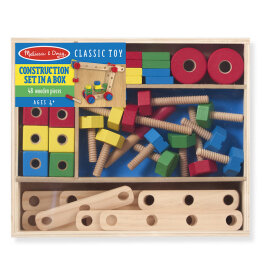 Drewniany zestaw konstrukcyjny 4w1 auto samolot motor dźwig Melissa and Doug