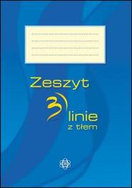 Zeszyt 3 linie z tłem