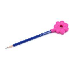 Pencil Flower - Gryzak Kwiatek - na kredkę lub ołówek - różowy