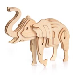 Puzzle Drewniane 3D Słoń