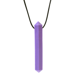 KRYPTO-BITE Gryzak, Naszyjnik w kształcie kryształu - fioletowy