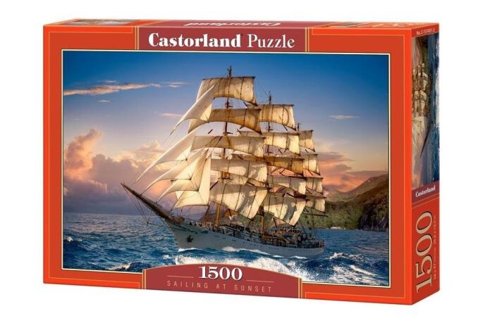 Puzzle 1500 Zachód słońca na żaglach CASTOR