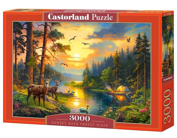 Puzzle 3000 Sunset over Forest River CASTOR