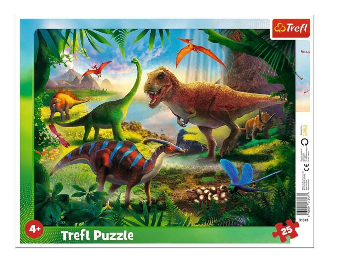 Puzzle ramkowe 25 Dinozaury TREFL