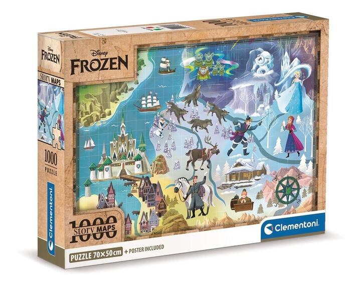 Puzzle 1000 Compact Disney Maps Frozen