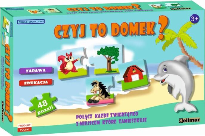 Puzzle edukacyjne Czyj to domek?