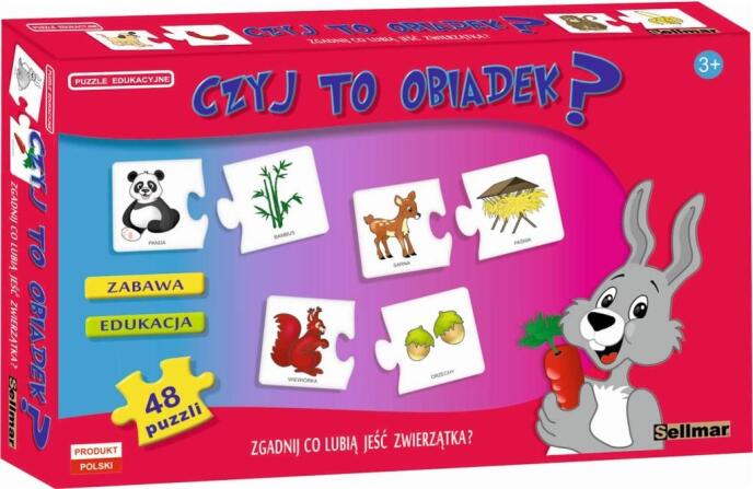 Puzzle edukacyjne Czyj to obiadek?