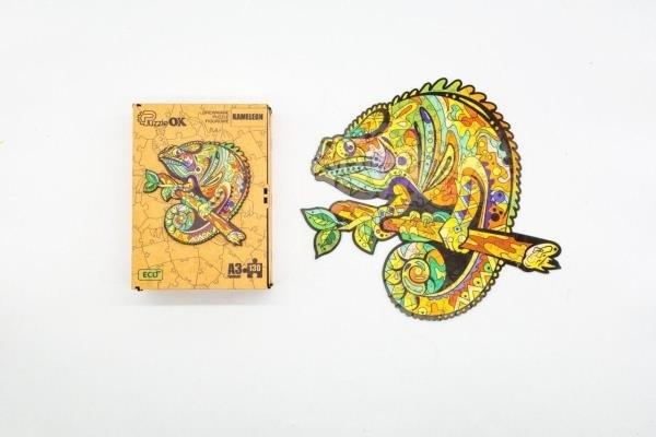 Puzzle drewniane eko 130 Kameleon A3