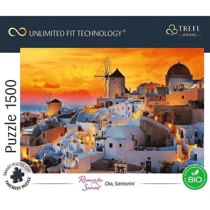 Puzzle 1500 Romantic Sunset: Santorini TREFL