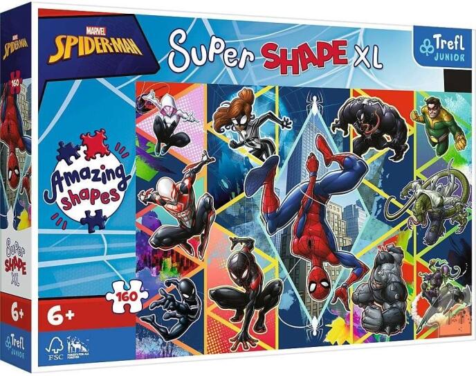 Puzzle 160 Super Shape XL Dołącz do Spidermana