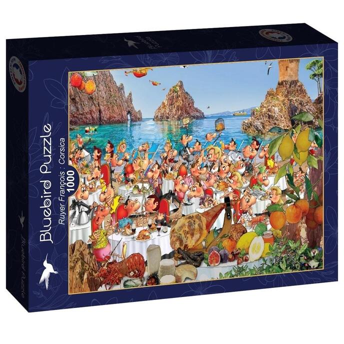 Puzzle 1000 Francja, Korsyka - Uczta na plaży