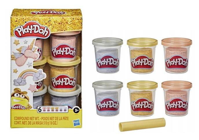 Play Doh Ciastolina metaliczna 6-pak