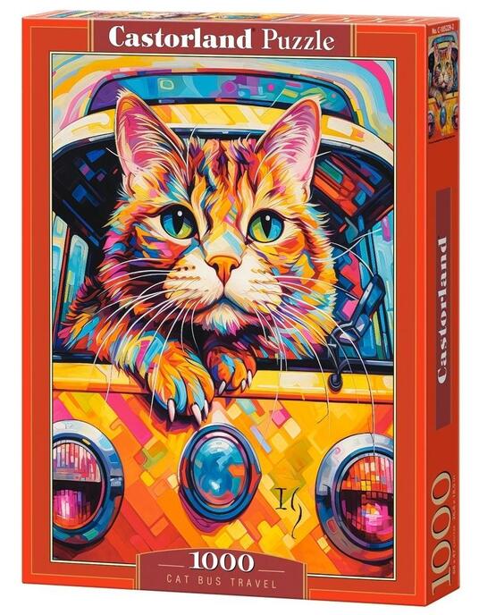 Puzzle 1000 Cat Bus Travel